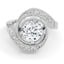 Custom Vintage-Inspired Spiral Halo Diamond Ring