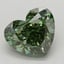 1.47 Ct. Fancy Vivid Green Heart Lab Grown Diamond