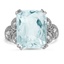 Retro Aquamarine Cocktail Ring