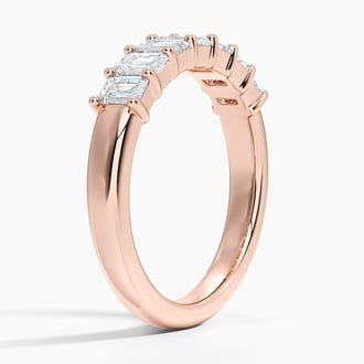 Grace Seven Stone Emerald Diamond Ring (1 ct. tw.) in 14K Rose Gold