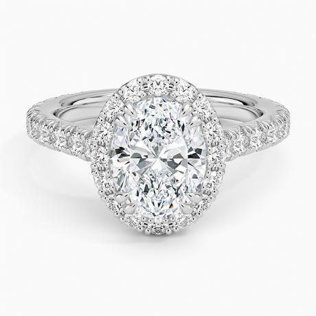 Luxe French Pavé Halo Ring