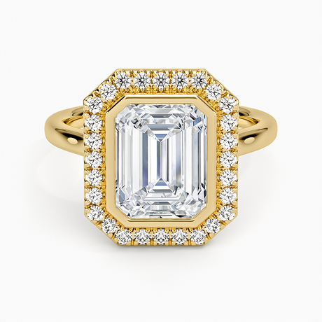 Bezel Halo Diamond Ring