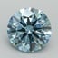 7.61 Ct. Fancy Vivid Blue Round Lab Grown Diamond
