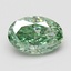 3.01 Ct. Fancy Vivid Green Oval Lab Grown Diamond