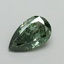 0.55 Ct. Fancy Vivid Pacific Green Pear Lab Grown Diamond