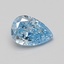 0.89 Ct. Fancy Vivid Blue Pear Lab Grown Diamond