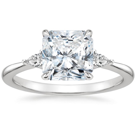 18K White Gold Aria Contoured Diamond Bridal Set