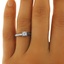 The Victoria Ring, smalltop view on a hand