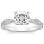 18K White Gold Petite Luxe Twisted Vine Diamond Ring (1/4 ct. tw.), smalltop view