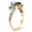The Chava Ring, smalltop view on a hand