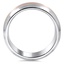Beveled Edge Matte Ring with Stripe, smallside view