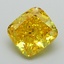 3.08 Ct. Fancy Vivid Yellow Cushion Lab Grown Diamond