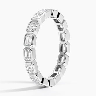 East-West Bezel Emerald Cut Eternity Diamond Ring (1 1/2 ct. tw.) in Platinum