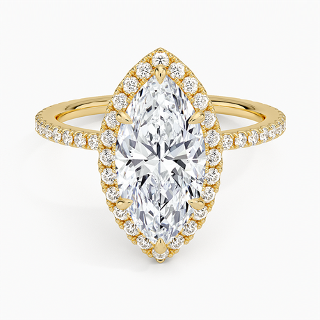 18K Yellow Gold Waverly Halo Diamond Ring (1/2 ct. tw.)