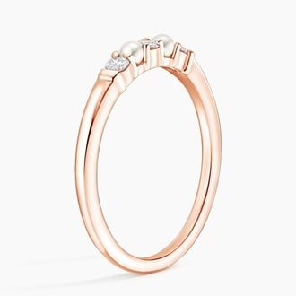 Rochelle Freshwater Cultured Pearl and Diamond Ring