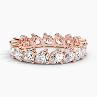 Pear Eternity Lab Diamond Ring (2 ct. tw.) in 14K Rose Gold