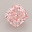 1.39 Ct. Fancy Vivid  Pink Cushion Lab Grown Diamond