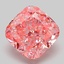 3.04 Ct. Fancy Vivid Pink Cushion Lab Grown Diamond