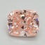 4.00 Ct. Fancy Vivid Pink Cushion Lab Grown Diamond
