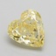 1.58 Ct. Fancy Vivid  Yellow Heart Lab Grown Diamond