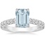 18K White Gold Sienna Half Coverage Diamond Ring, smalltop view