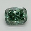 2.99 Ct. Fancy Vivid Pacific Green Cushion Lab Grown Diamond