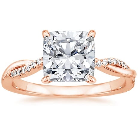 14K Rose Gold Petite Twisted Vine Diamond Bridal Set (1/4 ct. tw.)