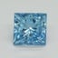 0.9 Ct. Fancy Vivid Malibu Blue Princess Lab Grown Diamond