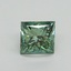 1.29 Ct. Fancy Vivid Green Princess Lab Grown Diamond