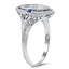 The Corrine Ring, smalltop view on a hand