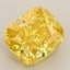 1.54 Ct. Fancy Vivid  Yellow Cushion Lab Grown Diamond