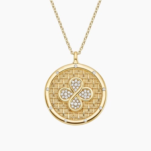 Madison Keys Diamond Infinity Medallion Necklace (1/10 ct. tw.) in