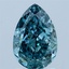 2.05 Ct. Fancy Vivid Bluish Green Pear Lab Grown Diamond