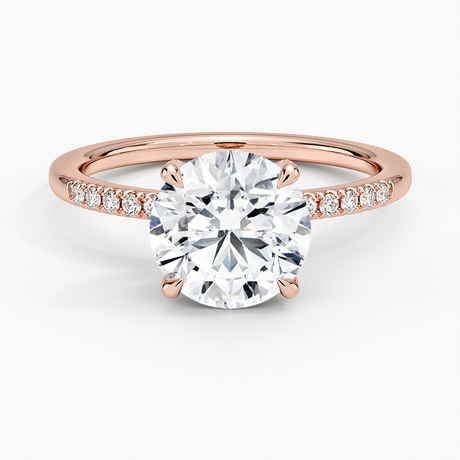 14K Rose Gold Viviana One-Quarter Coverage Diamond Ring