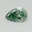0.40 Ct. Fancy Vivid Pacific Green Pear Lab Grown Diamond