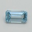 1.00 Ct. Fancy Intense Blue Emerald Lab Grown Diamond