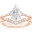 14K Rose Gold Aria Contoured Diamond Bridal Set