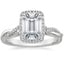 Platinum Petite Twisted Vine Halo Diamond Ring (1/4 ct. tw.), smalltop view