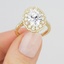 14K Rose Gold Rosa Halo Diamond Ring, smalladditional view 2