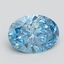 2.09 Ct. Fancy Vivid Blue Oval Lab Grown Diamond