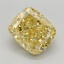 1.54 Ct. Fancy Vivid Yellow Cushion Lab Grown Diamond