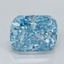2.07 Ct. Fancy Vivid Blue Cushion Lab Grown Diamond