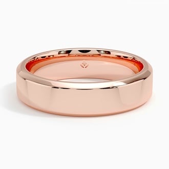 Tiburon 5.5mm Wedding Ring in 14K Rose Gold