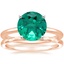 14K Rose Gold Four-Prong Petite Comfort Fit Ring with Matte Hammered Petite Comfort Fit Wedding Ring