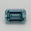 0.77 Ct. Fancy Vivid Green Blue Emerald Lab Grown Diamond