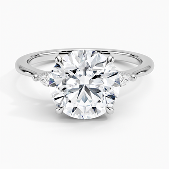 Aria Three Stone with 3ct Round Certified Lab Diamond