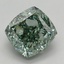 2.02 Ct. Fancy Vivid Green Cushion Lab Grown Diamond