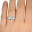 The Cael Ring, smallzoomed in top view on a hand