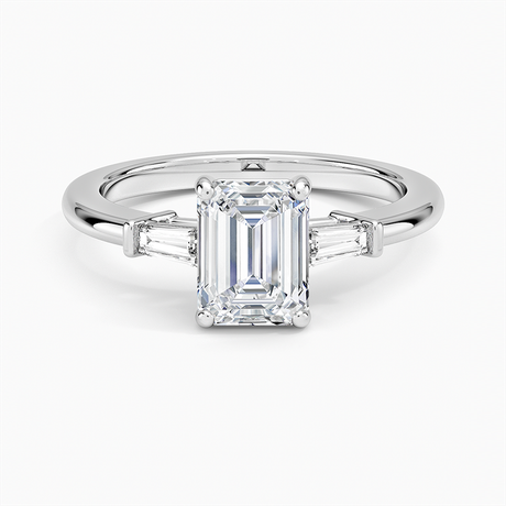 Platinum Symphony Tapered Baguette Three Stone Diamond Ring (1/5 ct. tw.)