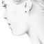 The Kishi Earrings, smalltop view on a hand
